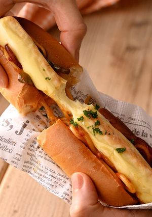 のび～る！チーズのナポリタンドッグ-レシピのメイン写真