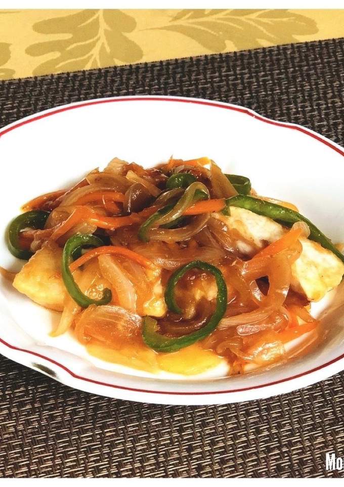 メカジキと野菜の甘酢炒め-レシピのメイン写真
