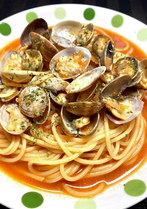 アサリのトマトスープパスタ。ロッソ-レシピのメイン写真