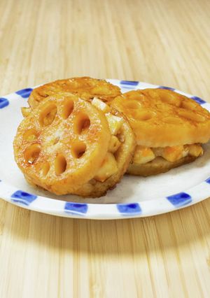 チーかまのレンコンはさみ焼き-レシピのメイン写真