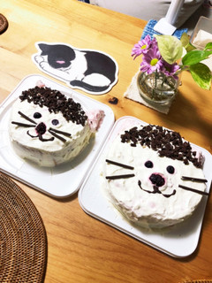 猫ケーキ-レシピのメイン写真