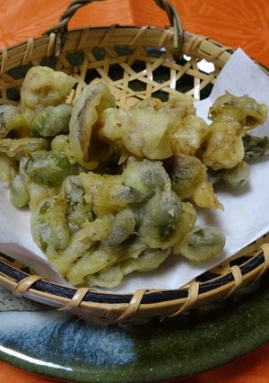 紫ずきんと丹波しめじのかき揚げ-レシピのメイン写真