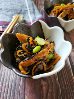 レンジで簡単!さつま揚げとひじきの梅煮-レシピのメイン写真