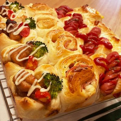 よくばり☆4種のちぎり惣菜パン by ひまだいママ 【クックパッド