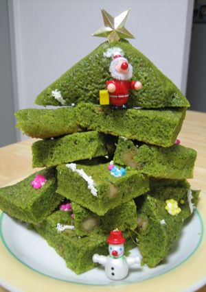 抹茶ブラウニーで☆クリスマスツリー☆-レシピのメイン写真