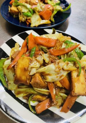 厚揚げと野菜のピリ辛味噌炒め-レシピのメイン写真