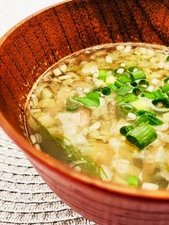 ヘルシー♡めかぶと豆腐のとろみスープ-レシピのメイン写真