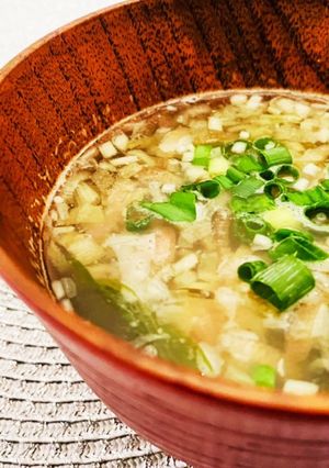 ヘルシー♡めかぶと豆腐のとろみスープ-レシピのメイン写真