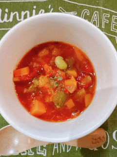 ☆完了期の野菜たっぷりトマトスープ☆-レシピのメイン写真