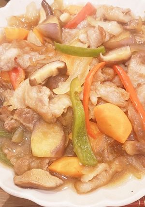 豚バラとたっぷりお野菜の甘酢炒め-レシピのメイン写真