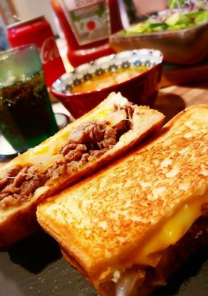 簡単 フィリーチーズステーキサンド-レシピのメイン写真