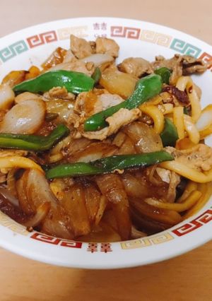 肉を喰らう焼きうどん・さっぱり照り焼き味-レシピのメイン写真