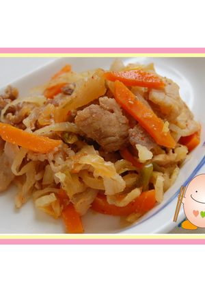 たべまる給食【キムチチャーハンの具】-レシピのメイン写真