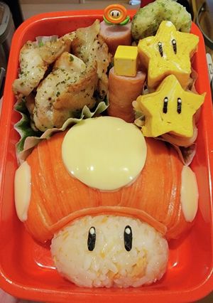 マリオのきのこおにぎり弁当！-レシピのメイン写真
