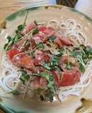 豆乳とツナ缶で。簡単ぶっかけそうめん