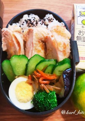 簡単カオマンガイ風茹で鶏肉弁当覚書-レシピのメイン写真