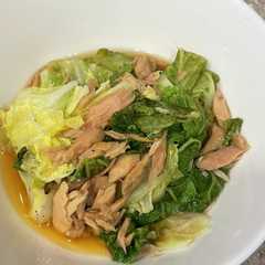 รูปของ ポリ袋で簡単ツナと白菜のスープ
