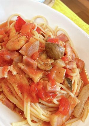 コストコのアヒージョで簡単トマトパスタ☆-レシピのメイン写真