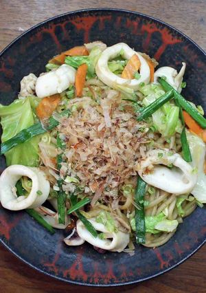 小倉風イカ焼きうどん-レシピのメイン写真