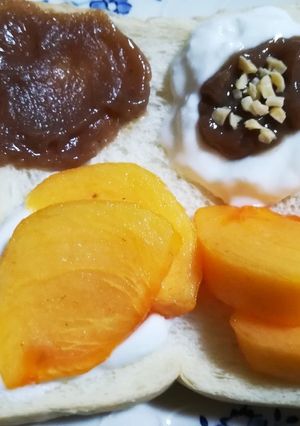 秋の食パン！柿＆栗ジャムトースト！-レシピのメイン写真