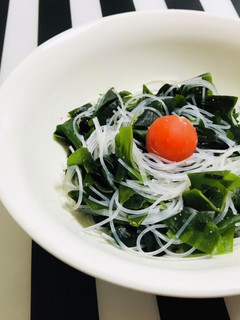 粉末パスタソースで春雨ワカメのタラコ和え-レシピのメイン写真