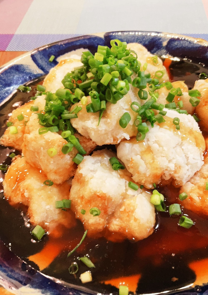 簡単！サクトロ☆揚げ里芋の麺つゆ餡♪-レシピのメイン写真