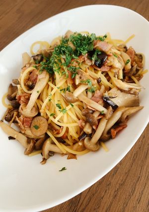 キノコとナスの秋味パスタ♪-レシピのメイン写真