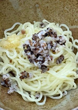 ヘルシー！そば茶殻まぜそば-レシピのメイン写真