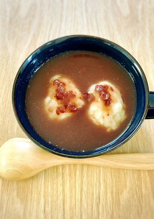 罪悪感ゼロ♪おからのお餅風おしるこ♡-レシピのメイン写真