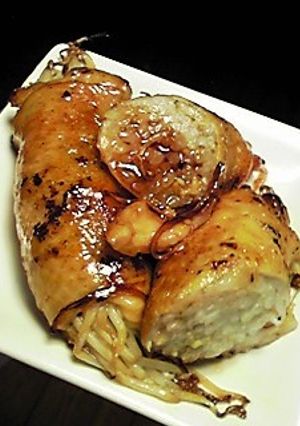 ★豪快料理❤鶏皮deもやし巻き巻きぃ★-レシピのメイン写真
