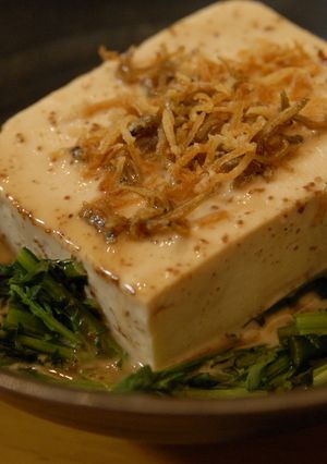 春菊と豆腐のごまぽんレンジ蒸し-レシピのメイン写真