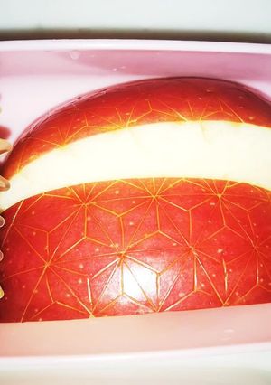 鬼滅キャラ弁 禰豆子のりんご-レシピのメイン写真