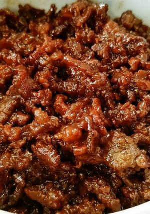 きざみ牛肉の甘辛煮。-レシピのメイン写真