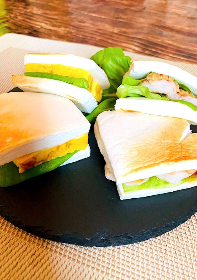 厚焼き卵と海老のはんぺんサンド-レシピのメイン写真