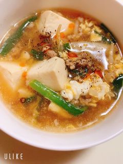 ニラもやしの酸辣湯風おかずスープ-レシピのメイン写真