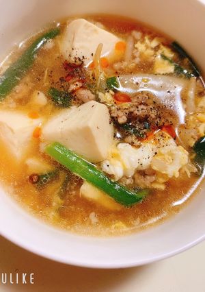 ニラもやしの酸辣湯風おかずスープ-レシピのメイン写真