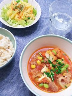 キャベツたっぷり◎豚コマのトマト煮-レシピのメイン写真