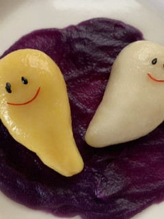 白玉だんご ハロウィンおばけ-レシピのメイン写真