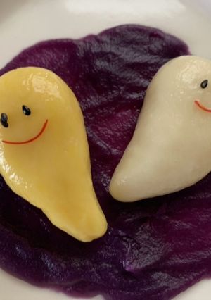 白玉だんご　ハロウィンおばけ-レシピのメイン写真