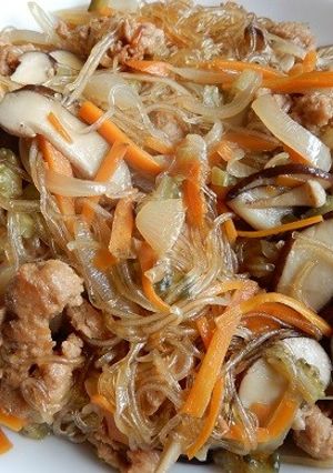 大豆のお肉を使った　野菜チャプチェ風-レシピのメイン写真