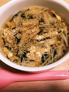 えのき入りサンラータン風スープ-レシピのメイン写真