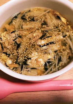 えのき入りサンラータン風スープ-レシピのメイン写真