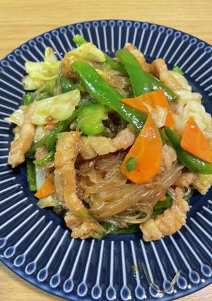 豚バラ焼肉タレつけ野菜炒め-レシピのメイン写真