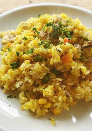 m鯖缶入り♪炊飯器カレーピラフ-レシピのメイン写真