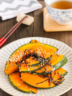 やみつきの美味しさ♡かぼちゃの塩昆布炒め-レシピのメイン写真