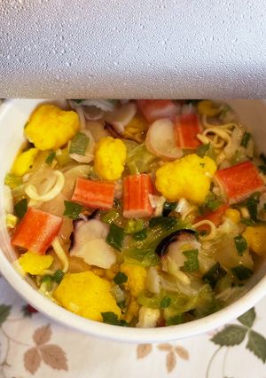 カップ麺アレンジ：トムヤムクン風ヌードル-レシピのメイン写真