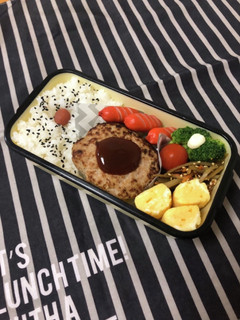 男子高校生弁当10/4ハンバーグ弁当-レシピのメイン写真