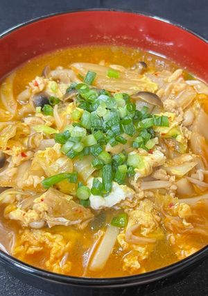 夏バテ対策に！　キムチうどん-レシピのメイン写真