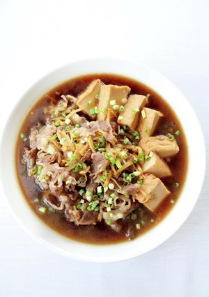 サッと煮て【牛肉と絹揚げのしぐれ煮風）-レシピのメイン写真