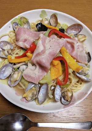 キャベツとあさりのスープパスタ-レシピのメイン写真